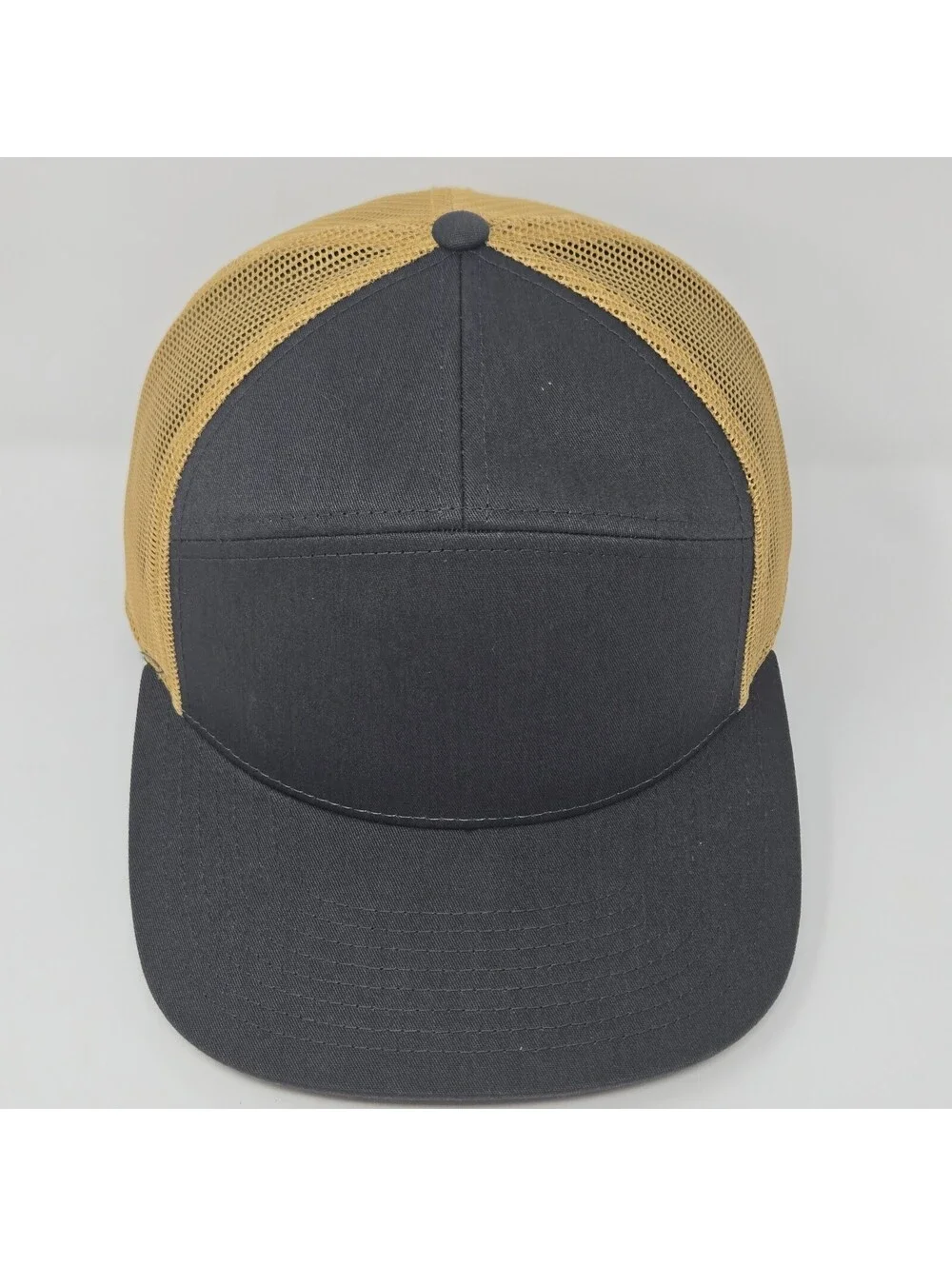 Richardson 168 Trucker Hat Cap Gray Mustard Mesh Adjustable Snapback Blank